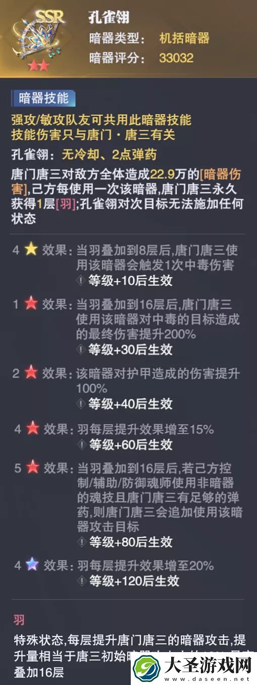 斗罗大陆魂师对决孔雀翎怎么样
