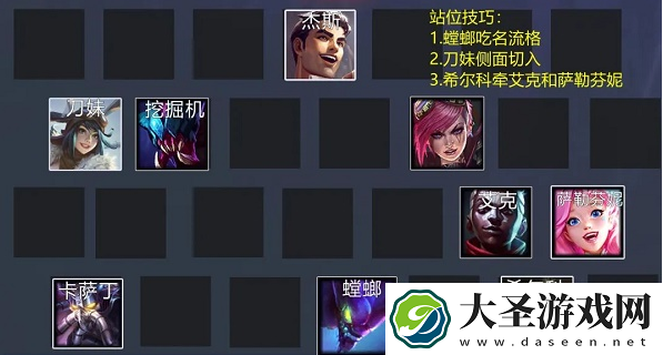 金铲铲之战霓虹之夜螳螂阵容怎么搭配