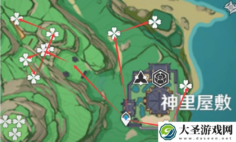 原神绯樱绣球位置在哪