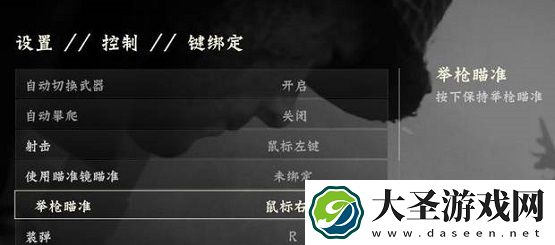 使命召唤怎么设置右键瞄准