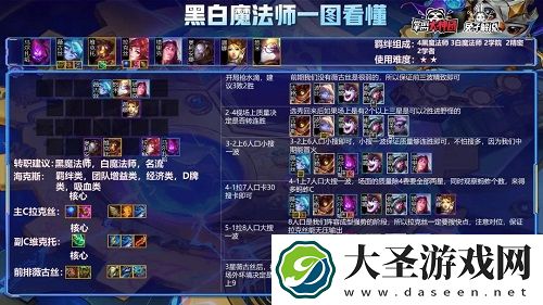 金铲铲之战黑白法师阵容攻略