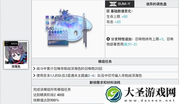 明日方舟深海色模组任务怎么做