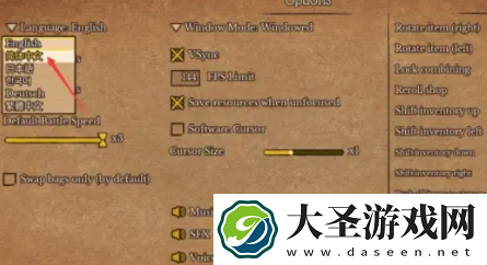 背包乱斗中文怎么设置