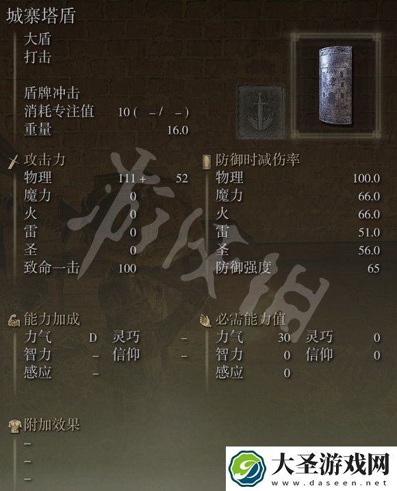 艾尔登法环城寨塔盾在哪拿
