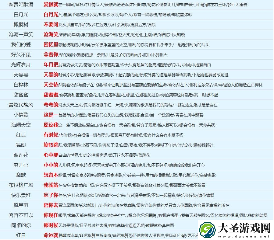 梦幻西游胡姬琵琶行副本歌词答案是什么