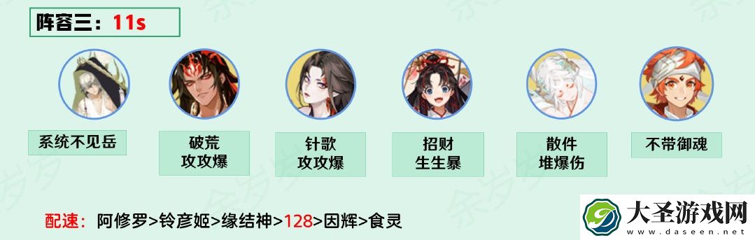 阴阳师观山不见用什么阵容打