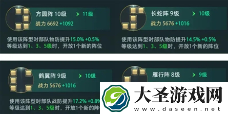 卧龙吟2阵法升级先升哪些