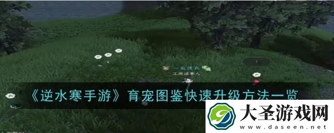 逆水寒手游育宠图鉴快速升级方法是什么