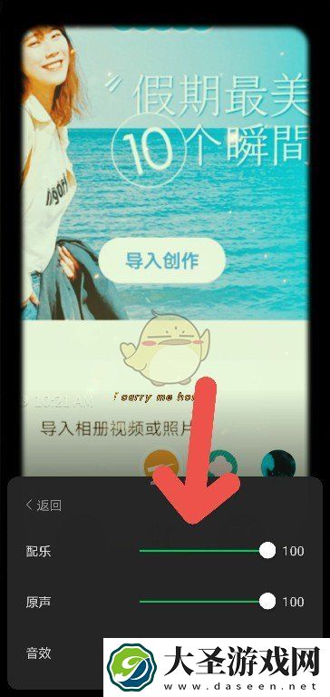 秒剪怎么设置音量