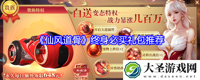仙风道骨终身必买礼包推荐