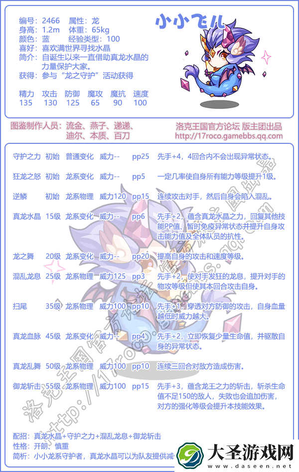洛克王国小小飞儿什么性格好
