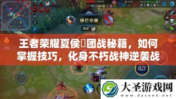 王者荣耀夏侯惇团战秘籍