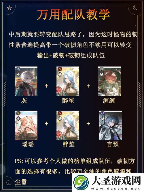 归龙潮新手开荒阵容搭配攻略分享