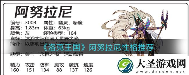洛克王国阿努拉尼什么性格好