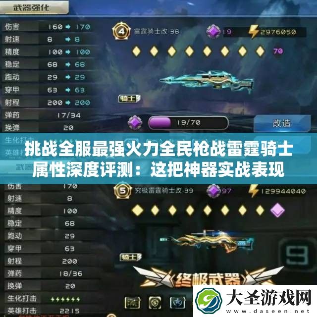 挑战全服最强火力全民枪战雷霆骑士属性深度评测