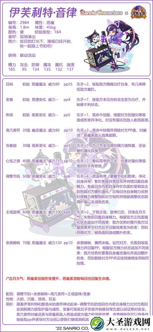 洛克王国伊芙利特音律技能怎么搭配