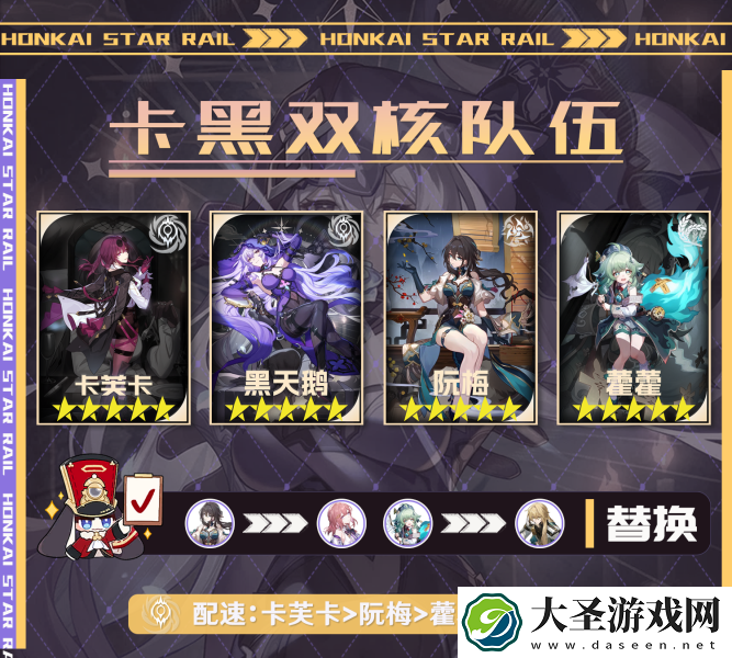 崩坏星穹铁道卡黑双核怎么玩