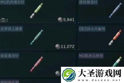三角洲行动全药品用途及使用说明