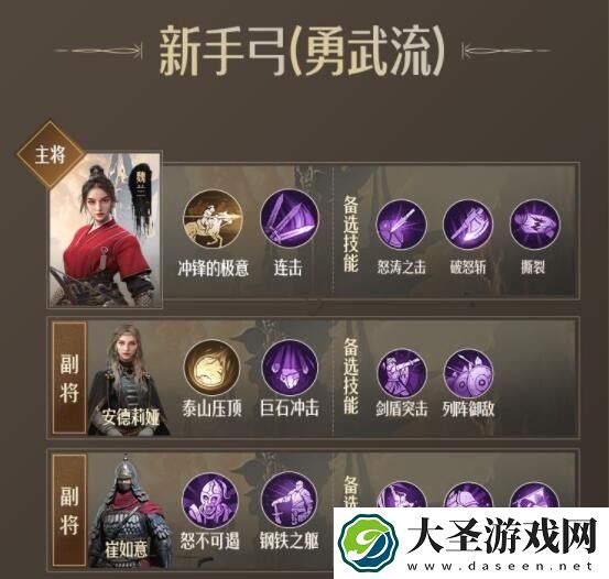 重返帝国弓兵怎么搭配阵容