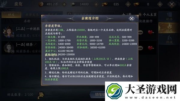 庆余年手游亲密关系怎么激活开启