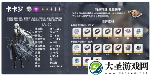 鸣潮卡卡罗培养素材整理一览