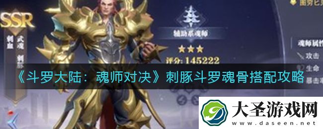 斗罗大陆魂师对决刺豚斗罗魂骨怎么搭配