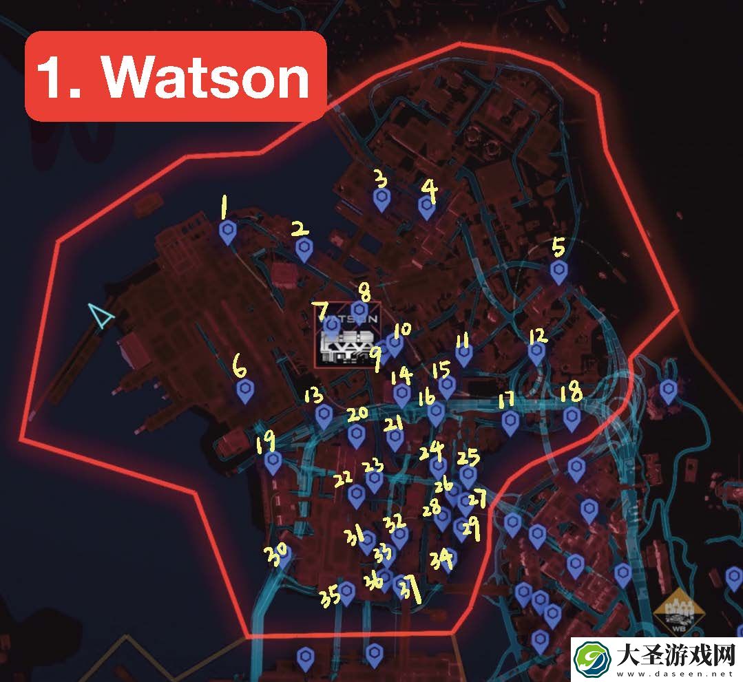 赛博朋克2077沃森区传送点在哪