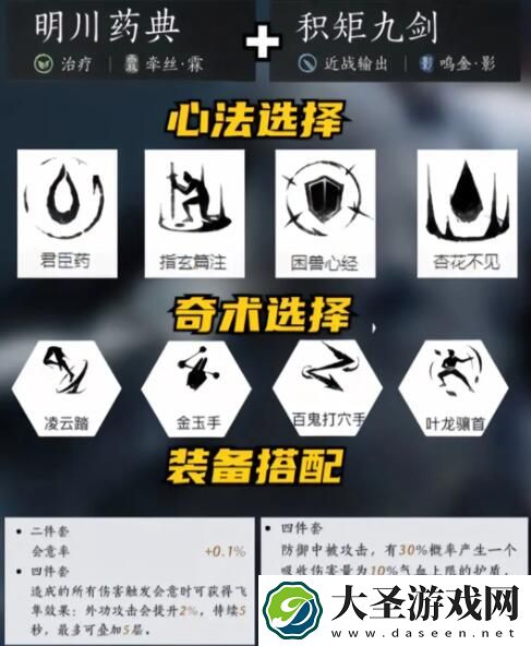 燕云十六声T0武器心法搭配