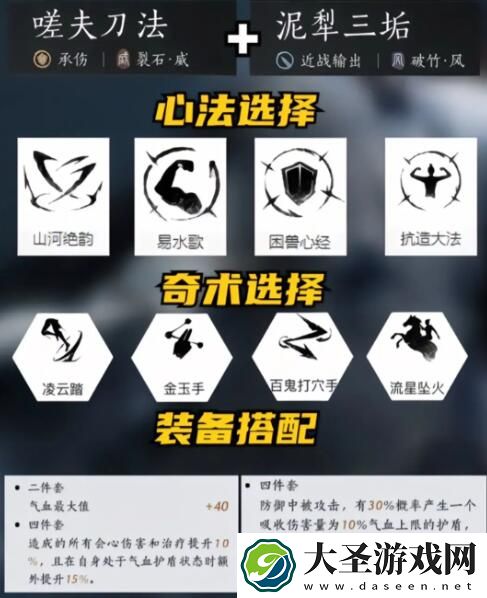 燕云十六声T0武器心法搭配