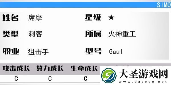 少女前线云图计划席摩怎么样