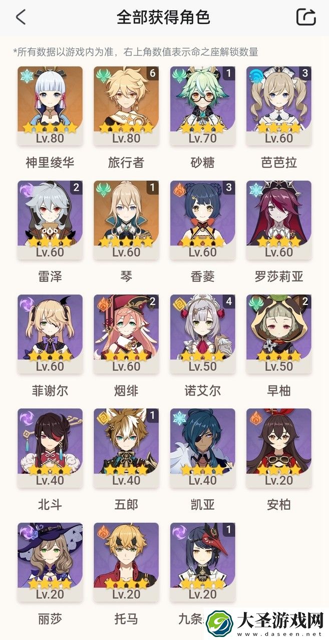原神纪行30级了