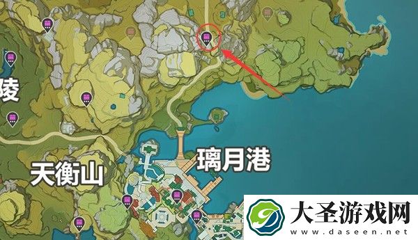 原神望舒客栈假山宝藏地图位置