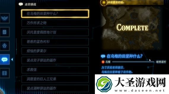 王国之泪在乌梅的田里种什么攻略