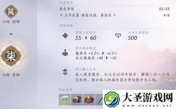 燕云十六声突破60级注意事项有哪些
