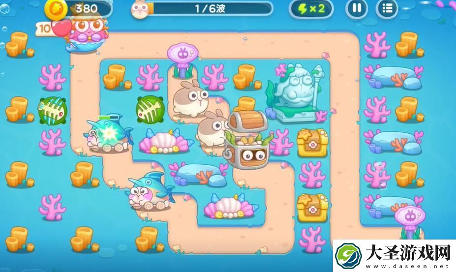 保卫萝卜4海的闺女55关攻略