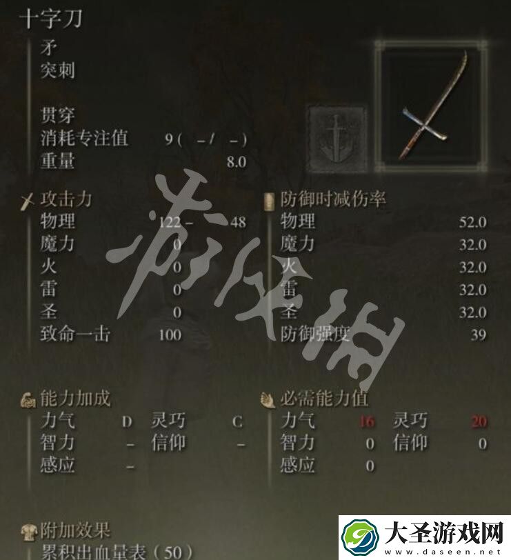 艾尔登法环十字刀在哪拿