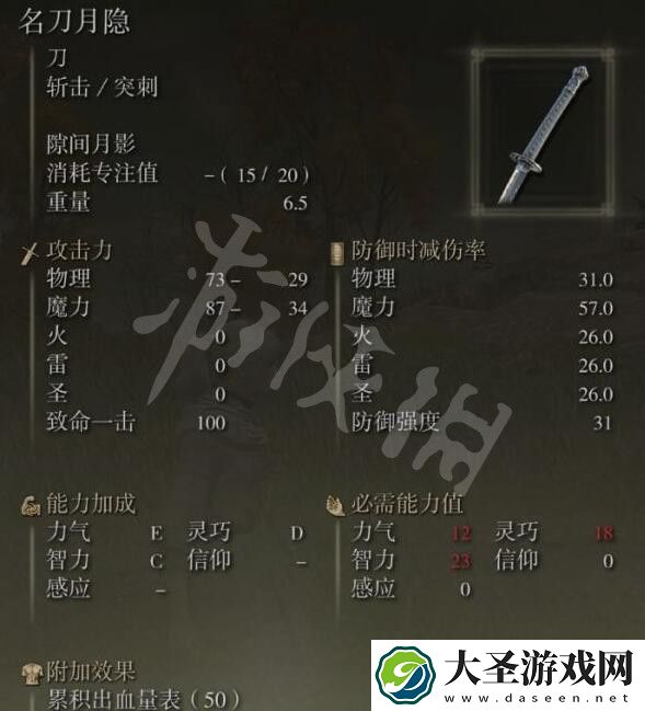 艾尔登法环铁陨石刀和名月刀隐获取路线