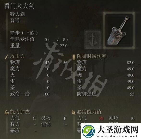艾尔登法环看门犬大剑获取位置分享