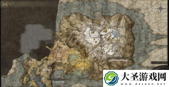 艾尔登法环地图最上面怎么去