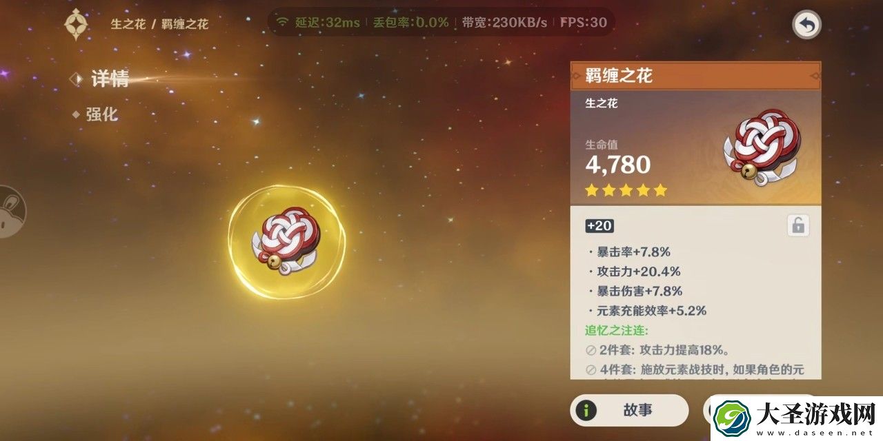 原神羁绊之花这个圣遗物怎么样啊