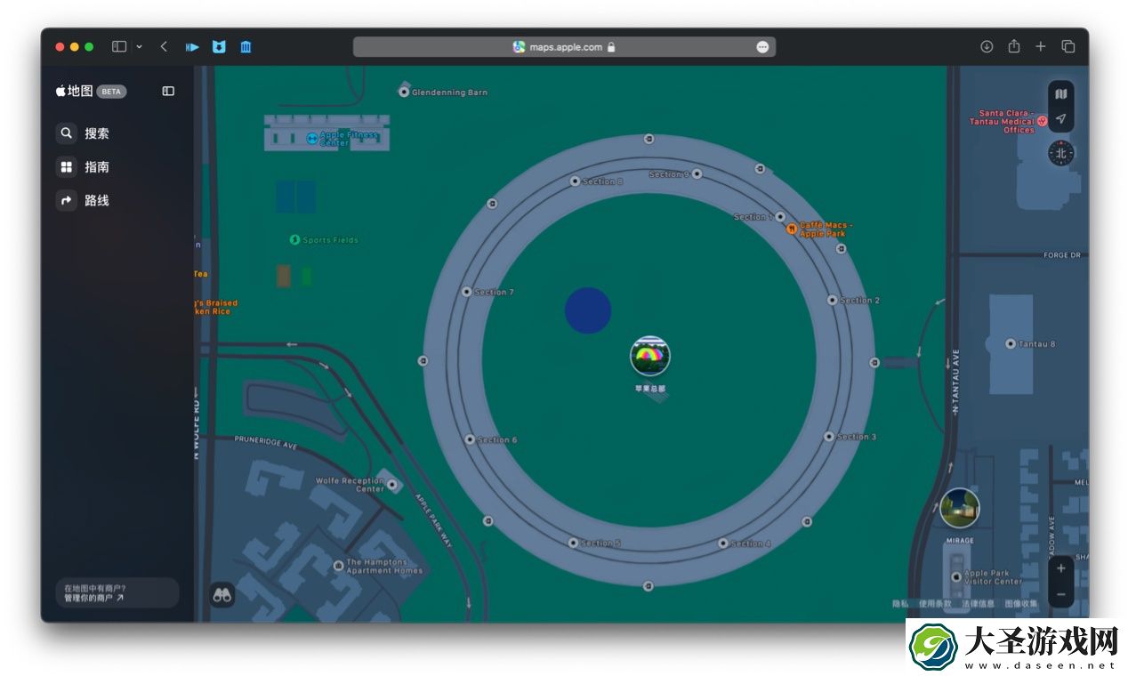 网页版苹果地图移除“Beta”域名