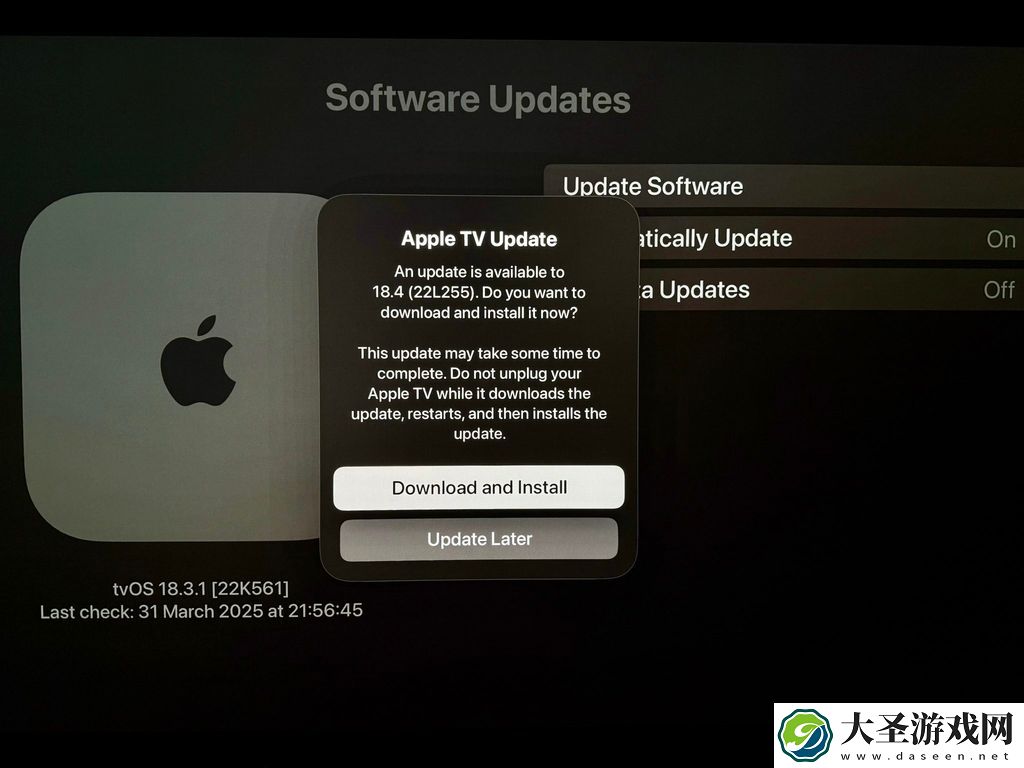 苹果 tvOS 18.4 发布