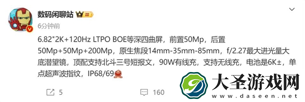 vivo X200 Ultra核心参数细节曝光