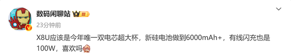 OPPO Find X8 Ultra电池超6000mAh