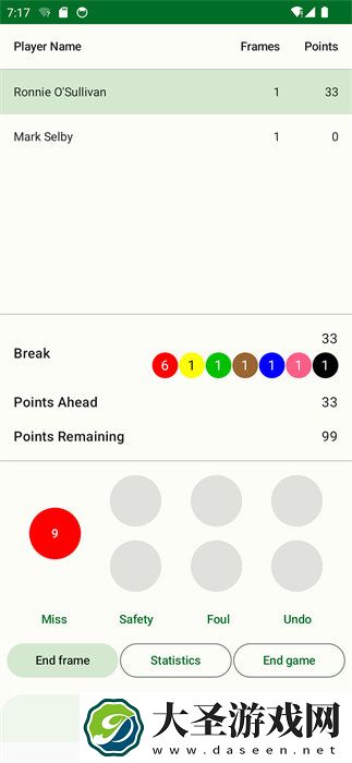 Snooker Scoreboard