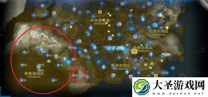 塞尔达传说荒野之息神庙在哪里