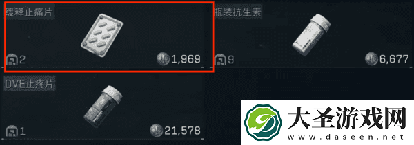 三角洲行动药品都有哪些