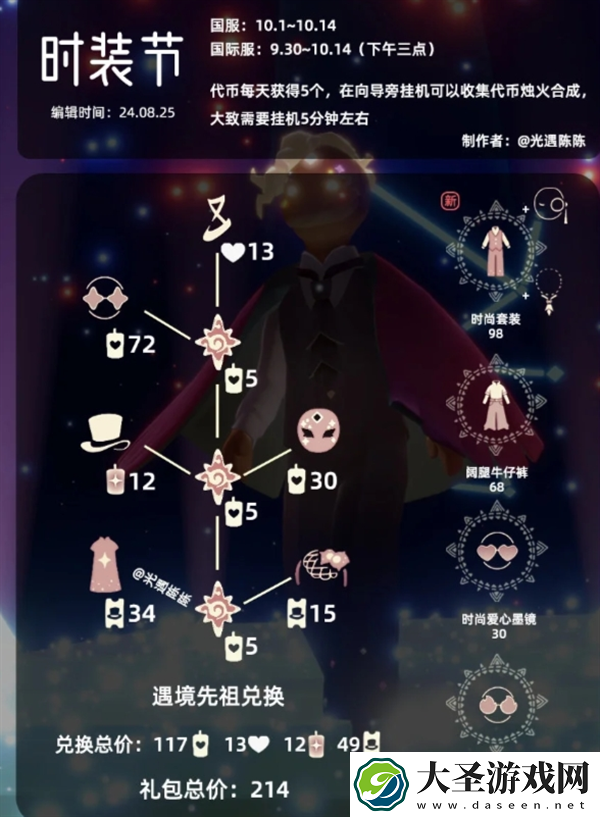 光遇2024时尚日物品有哪些
